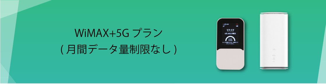 ruumモバイルWiMAX+5Gデータ容量制限なし